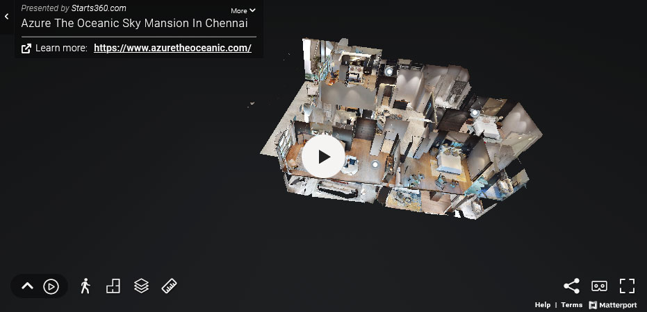 Azure The Oceanic Sky Mansion - Real Estate 3D Virtual Tour In Chennai
